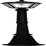 Elegant Solar Lamp Post Light, 87-INCH Black Aluminum, Warm White Led. Fixed Price $449.99.