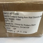 Pottery Barn Light Cortland Swing Arm Sconce Brushed Brass Discontinued New. Fixed Price $89.00.