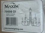 Maxim Lighting 9-LIGHT 2-TIER Chandelier Oil Rubbed Bronze 70006OI. Fixed Price $259.99.