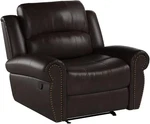 Gavin Brown Bonded Leather Gliding Recliner - Comfort & Style Your Home. Fixed Price $994.99.