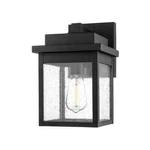 Millenium Lighting 10 In. Powder Coat Black Wall Lantern Sconce W/ Seeded Glass. Fixed Price $37.49.