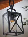 Lnc Black Outdoor Hanging Mini 1-LIGHT Farmhouse Lantern Pendant. Fixed Price $33.26.