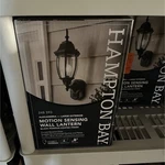 Hampton Bay Alexandria Large Outdoor Motion Sensor Wall Lantern Hardwired Black. Fixed Price $10.00.