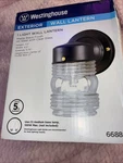 Westinghouse Matte Black Jelly Jar Fixture #66885 Lighting Corp. Fixed Price $12.00.