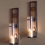 2 Pack Candle Wall Sconce Holder Metal Glass Decor Vintage Indoor Modern Home. Fixed Price $52.99.