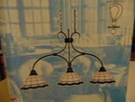 Patriot Lighting Indoor Capri Island Pendant Tiffany Glass Chandelier. Fixed Price $49.99.