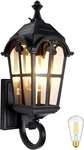 Solar Outdoor Wall Light Dusk Dawn Waterproof Porch Garage Lantern Black Fixture. Fixed Price $66.95.