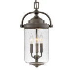 Hinkley Willoughby Collection Three Light Outdoor Large Hanging Lantern, Oil Rub. Fixed Price $319.19.