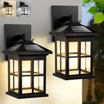 Towponics Solar Wall Lights Outdoor Pack YM-3162-BLACK Black/aluminum. Fixed Price $87.63.