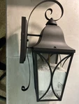 Great Outdoors 73352-757 Cardigan 21" Wall Sconce, Clear Glass Sand/br. Fixed Price $206.99.