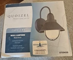 Quoizel Cape Cod 1-LIGHT 12-IN Black Outdoor Wall #0759430. Fixed Price $14.00.
