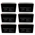 6PC 6V 12AH Sla F2 Emergency Exit Light Battery Compatible With Lithonia UB6120. Fixed Price $256.45.