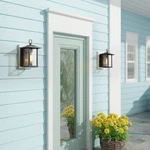Porch Light Outdoor Fixture Wall Mount Weather Proof Matte Black Finish. Fixed Price $74.98.