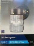 Westinghouse Jelly Jar Outdoor Wall Light Matte Black 66885. Fixed Price $11.00.