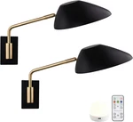 Rechargeable Wireless Wall Sconce Set Of 2 With Remote, Dimmable, 3 Colors. Fixed Price $116.99.