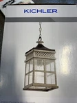 Nib: Nice Kichler Outdoor 8"X16" Distressed-white Finish Pendant Ceiling Light. Fixed Price $85.00.