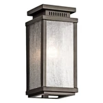 Kichler Manningham Outdoor Wall 1LT, Olde Bronze, Clear Seeded - 49384OZ. Fixed Price $229.99.