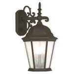 Livex Hamilton 18.5" 3 Light Outdoor Wall Lantern, Black/clear Water 75466-14. Fixed Price $171.96.