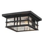 Textured Black Two Light Outdoor Ceiling Mount From The Beacon Square Collection. Fixed Price $254.99.