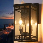 Myhaptim Dusk To Dawn Sensor Outdoor Wall Lights 2-LIGHT Large Exterior. Fixed Price $67.48.