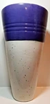 Cyclamen Pottery Julie Sanders Fabulous 12 5/8" Purple Banded & Speckled Vase!. Fixed Price $59.00.