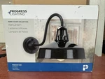 New Progress Lighting Perry Court 1-LIGHT Gloss Black Outdoor Wall Lantern B81. Fixed Price $35.00.