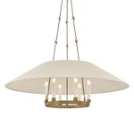 Troy Lighting Archive 6LT Chandelier, Patina Brass/natural Linen F1638-PBR. Fixed Price $1326.00.