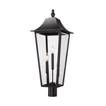Z-lite Gannon 3LT 32" Outdoor Post Mount Fixture, Black/beveled 5008PHXLR-BK. Fixed Price $515.10.