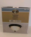Hampton Bay 2-LIGHT Oil-rubbed Bronze Flushmount Ribbed Frosted Glass Open Box. Fixed Price $14.98.