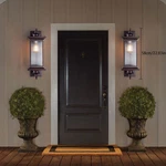 Outdoor Sconce Wall Lanterns Large Exterior Porch Light With Seeded Glass Shade. Fixed Price $69.37.