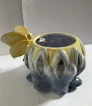 Sonoma Summer Outdoor Tabletop Ceramic Flower W/butterfly Solar Lantern. Fixed Price $25.00.