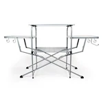 Camco Deluxe Folding Steel Grill With Side Tables, Hooks, Case (open Box). Fixed Price $63.65.