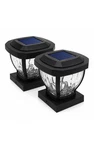Home Zone Security Solar Post Cap Lights - Decorative Glass Led Outdoor Fits .... Fixed Price $39.84.