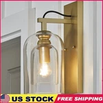Wall Sconce Light Clear Glass Shade Dimmable Energy Efficient Indoor Fixture New. Fixed Price $47.84.