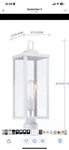 Hukoro Martin 20.35 In. 1-LIGHT Matte White Outdoor Modern Post LANTERN(5) Avail. Fixed Price $26.99.