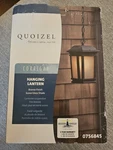 New Quoizel Lighting Corrigan Hanging Lantern Bronze Finish, Scavo Glass 0756845. Fixed Price $25.00.