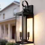 Okeli 17.6" Black Outdoor Wall Fixture, Large Exterior Porch Lighting 2.... Fixed Price $70.47.