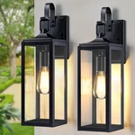 Myhxq 18 Large Outdoor Wall Lights 2 Packs Modern Black Exterior Lighting. Fixed Price $107.55.