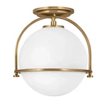 Hinkley 3403HB Somerset Small Semi Flush Mount 1 Led Ceiling Lamp-heritage Brass. Fixed Price $236.55.