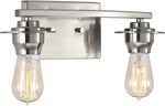 Progress Lighting P300009 Nickel Debut 2-LIGHT 14-1/4"W Bathroom Vanity. Fixed Price $18.99.