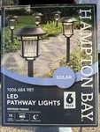Hampton Bay Low Voltage Bronze Integrated Led Path Lights Solar 6-PACK New. Fixed Price $80.00.