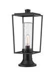 Sheridan 1-LIGHT Outdoor Pier Mounted Fixture In Black. Fixed Price $260.00.