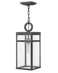 Aged Zinc Led Hanging Lantern From The Porter Collection. Fixed Price $405.00.