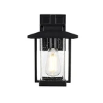 Elegant Lighting Tioga Outdoor Sconce, Black/clear - OD317W12BK. Fixed Price $108.00.