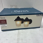 2 Patriot Lighting Outdoor Wall Lights Matte Black With Frosted Glass. Fixed Price $27.58.
