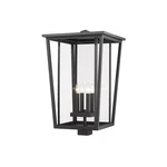 Z-lite Seoul 4 Light 29" Outdoor Post Mount Fixture, Black/clear 571PHXXLS-BK. Fixed Price $1464.00.