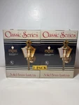 Solid Brass Vtg Prime Classic Series Model 1603-02 2-PACK Outdoor Light Lanterns. Fixed Price $129.99.