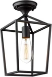 Emliviar 1-LIGHT Ceiling Fixture Semi-flush Mount Black Finish. Fixed Price $11.47.