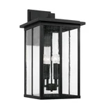 Open Box: Capital Lighting Barrett 4-LT Outdoor Wall Lantern, Black 943843BK. Fixed Price $349.99.