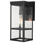 Globe Electric 44802 1-LIGHT Outdoor Wall Sconce, Matte Black, Seeded Glass. Fixed Price $71.23.